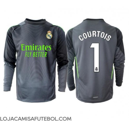 Camisa de Futebol Real Madrid Thibaut Courtois #1 Goleiro Equipamento Alternativo 2025-26 Manga Comprida